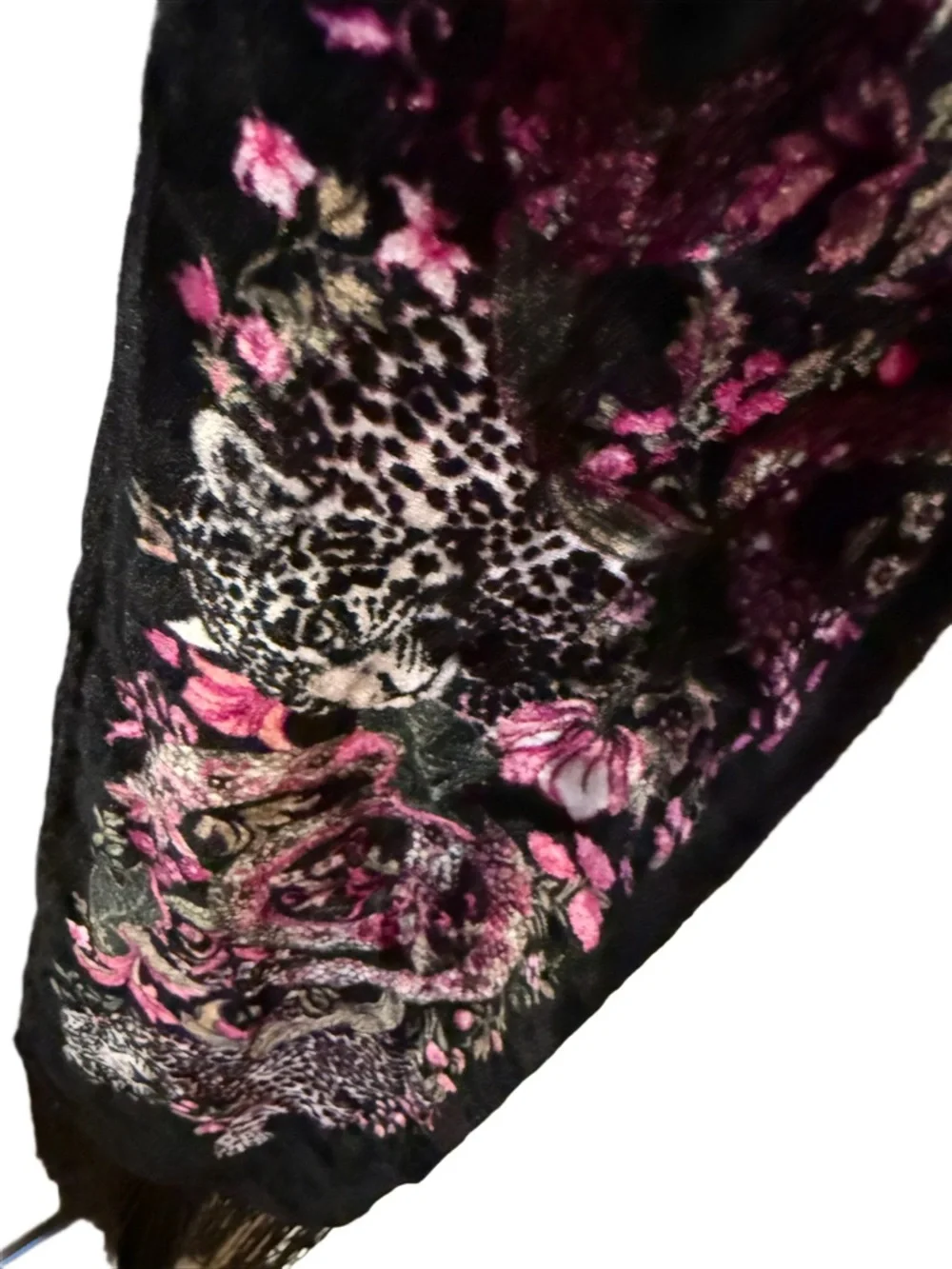 Exquisite Vintage Roberto Cavalli Velvet Scarf- Holographic Authenticated - Picture 3 of 10